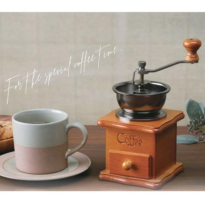 コーヒーミル 手動 手挽きコーヒーミル 木製 木柄コーヒーミル