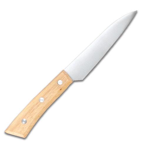 鋼製ぺティナイフ 木製ハンドル ペティナイフ 小型包丁 おしゃれ 木製ハンドル ウッドハンドル