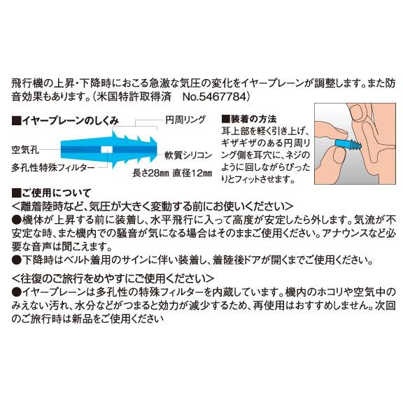 イヤープレーン 小児用 耳栓 気圧調整耳栓 飛行機 シリコン耳栓 防音 航空耳栓 子供用 専用ケース付き |  | 03