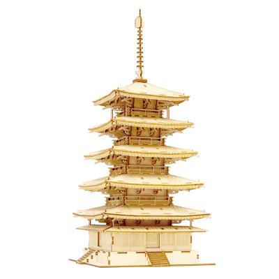 EXPO2025 VI ki-gu-mi 五重塔 模型 木製立体パズル ki-gu-mi 五重塔 3Dウッドパズル 組み立てキット