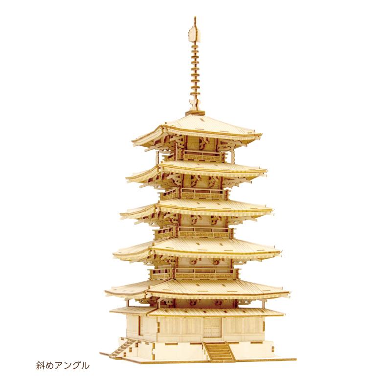 木製立体パズル ki-gu-mi 五重塔 3Dウッドパズル 組み立てキット 知育玩具｜otasuke｜07