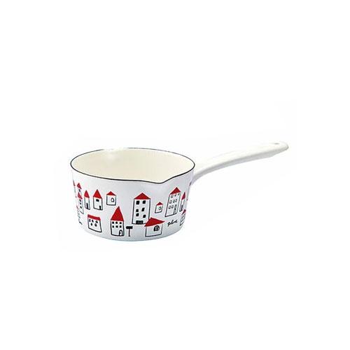 IH対応 ホーロー片手鍋15cm ミルクパン 片手鍋 レトロ調 ホーロー鍋