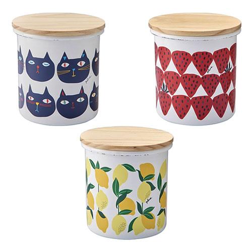 ホーローキャニスター 保存容器 キャニスター 調味料 レトロ調