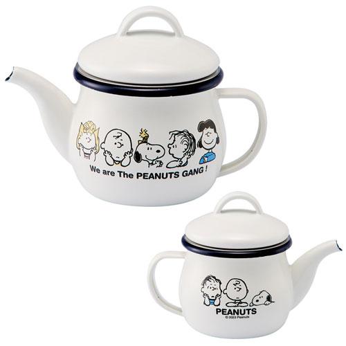 SNOOPY スヌーピーホーローティーポット 茶こし付き 急須 茶器 SNOOPY スヌーピーホーローティーポット 茶こし付き 急須 茶器