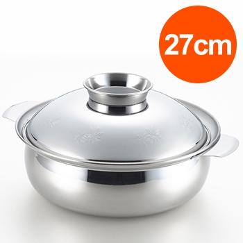 土鍋型ステンレス卓上鍋 27cm もみじ IH対応 土鍋風ステンレス鍋 お