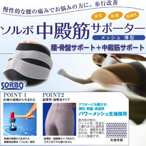 SORBOTHANE ソルボ 中殿筋サポーター メッシュ薄型 腰用サポーター 腰