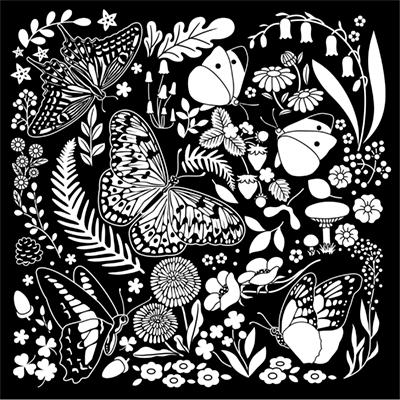 スクラッチアート ときめく花と蝶のファンタジー 大人の塗り絵