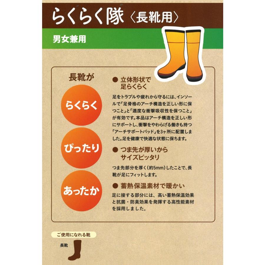 村井 インソール 長靴専用インソール らくらく隊 長靴 インソール 衝撃吸収 インソール 男女兼用 中敷き シューズフィット |  | 02