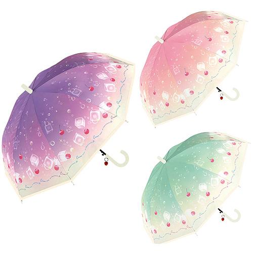 傘 子供 55cm 女の子 小学生 子ども キッズ チェリー クリームソーダ