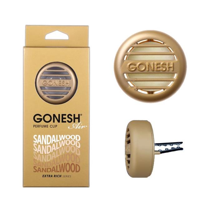 車 芳香剤 GONESH ガーネッシュ エアコンクリップ サンダルウッド