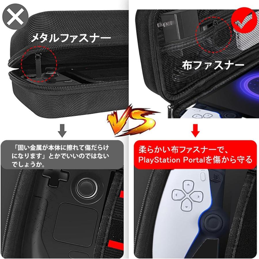 PlayStation Portal 収納ケース ポーチ バッグ 耐衝撃性 耐傷性 防塵 防水 汚れ防止 持ち手付き |  | 07