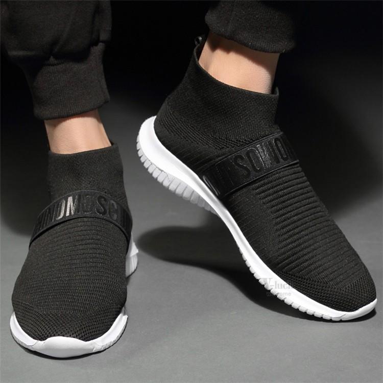 ハイカットスニーカー 黒 メンズ スニーカー スポーツシューズ カジュアルシューズ メンズシューズ 大人 軽量 運動着 Ota V Luck 通販 Yahoo ショッピング