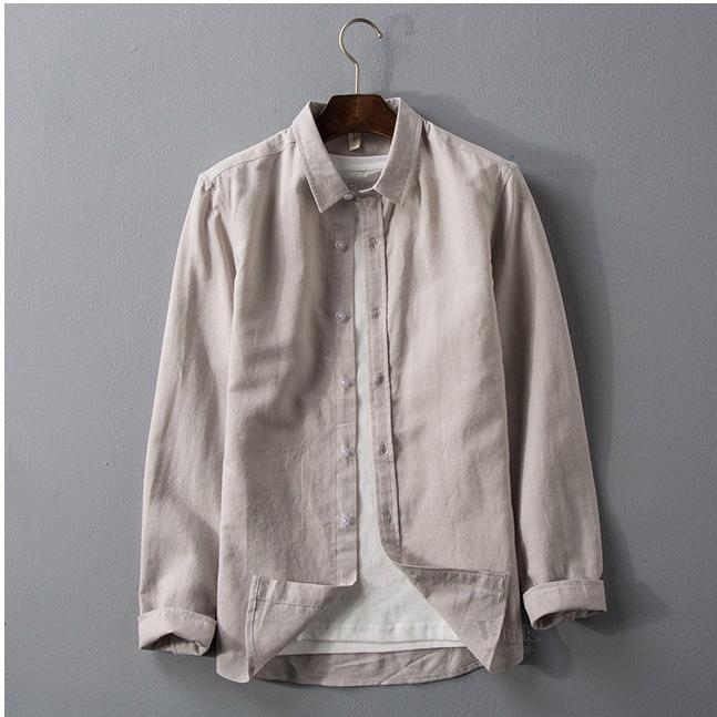 綿麻シャツ メンズ リネンシャツ 長袖シャツ 白シャツ トップス 夏 無地 長袖 開襟シャツ カジュアル 涼しい 春夏 サマー Ota V Luck 通販 Yahoo ショッピング