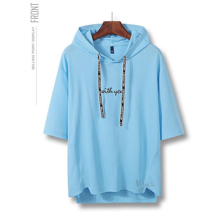 パーカー メンズ 半袖 薄手 夏パーカー おしゃれ 白 黒 プルオーバーパーカー Tシャツ フード付き 夏服 21 新生活 Ota V Luck 通販 Yahoo ショッピング