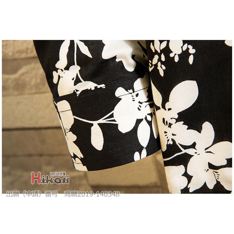 アロハシャツ メンズ 開襟シャツ 長袖 コーデ 総柄シャツ レーヨン