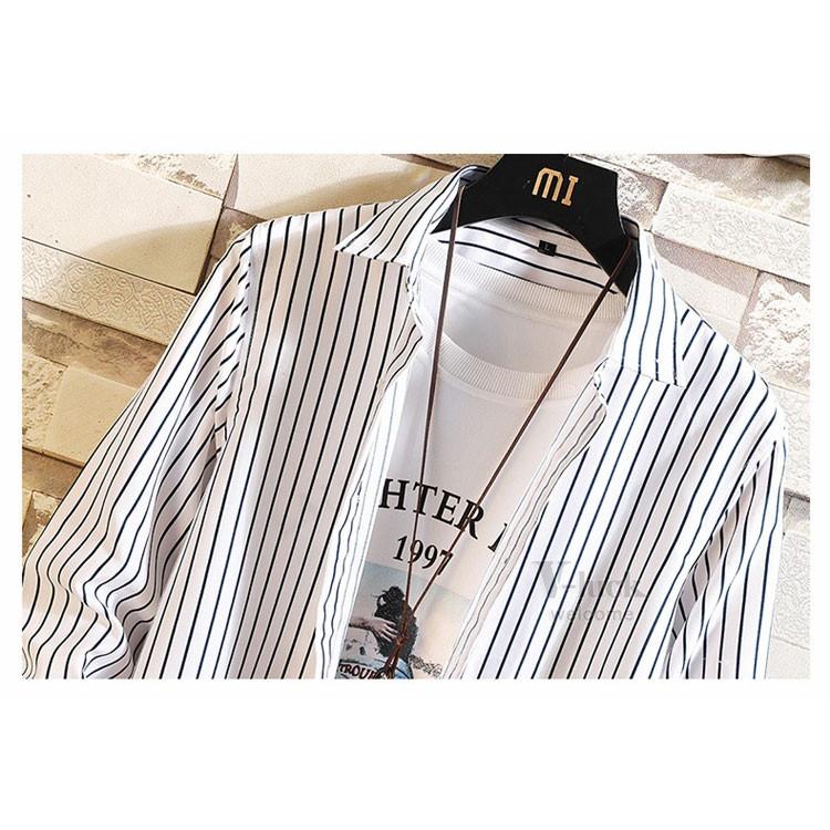 ストライプシャツ メンズ ボダンダウンシャツ 長袖シャツ カジュアル 50代ファッション ビジネス ワイシャツ スリム 春秋 |  | 16