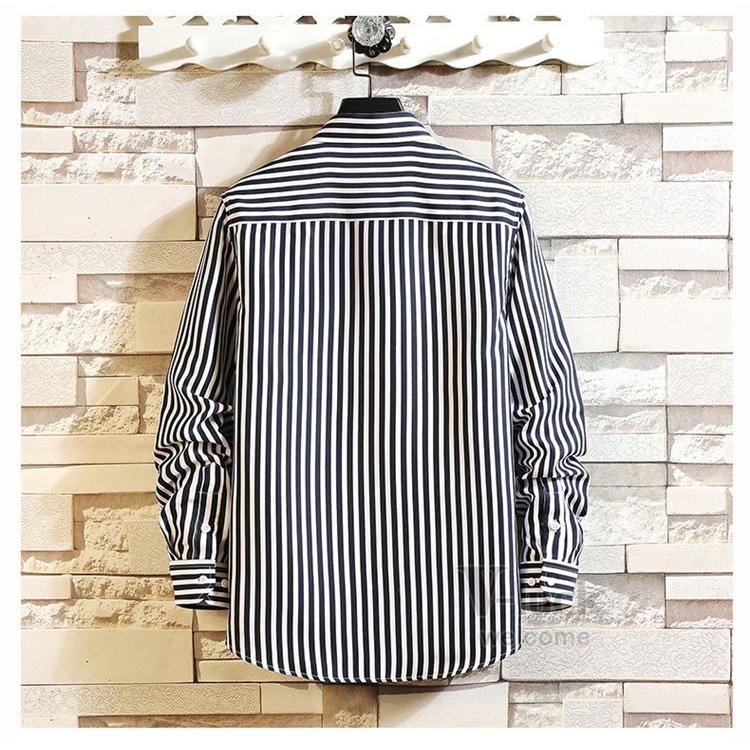 ストライプシャツ メンズ ボダンダウンシャツ 長袖シャツ カジュアル 50代ファッション ビジネス ワイシャツ スリム 春秋 |  | 10