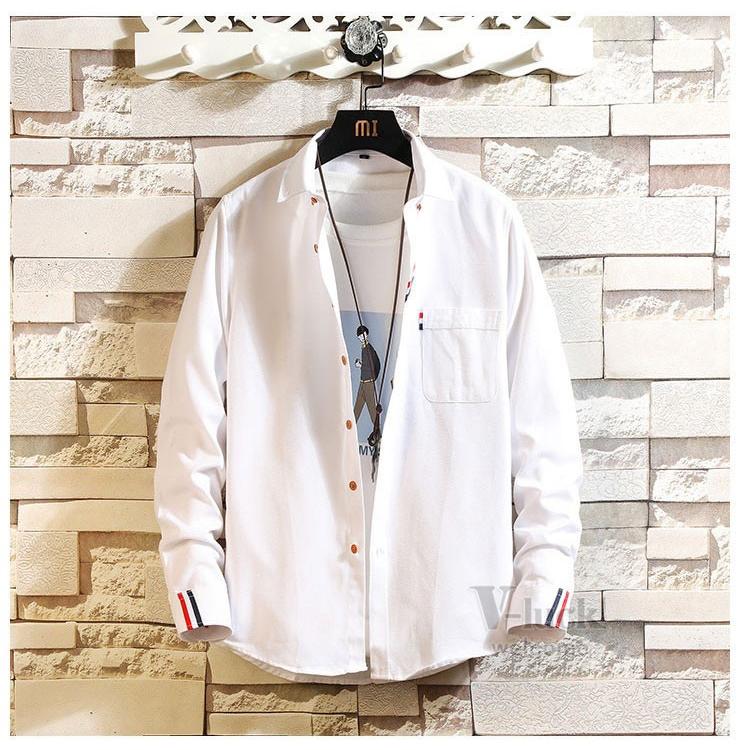 白シャツ メンズ 長袖シャツ ワイシャツ スリムシャツ トップス カジュアルシャツ 紳士服 開襟 ビジネス 春秋 Ota V Luck 通販 Yahoo ショッピング