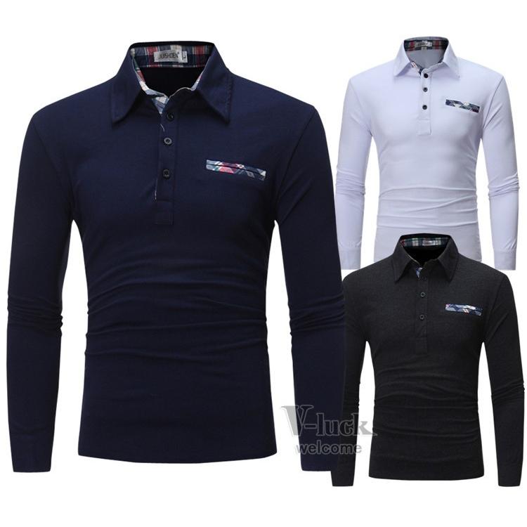 ポロシャツ 長袖 メンズ ビジポロ カジュアル スポーツ ゴルフウェア Polo 長袖ポロ おしゃれ 通勤 秋冬 新作 Ota V Luck 通販 Yahoo ショッピング