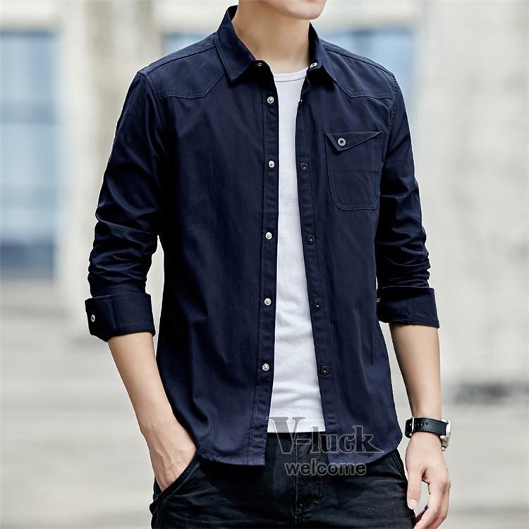 シャツ メンズ 長袖シャツ オックスフォードシャツ 細身 タイト