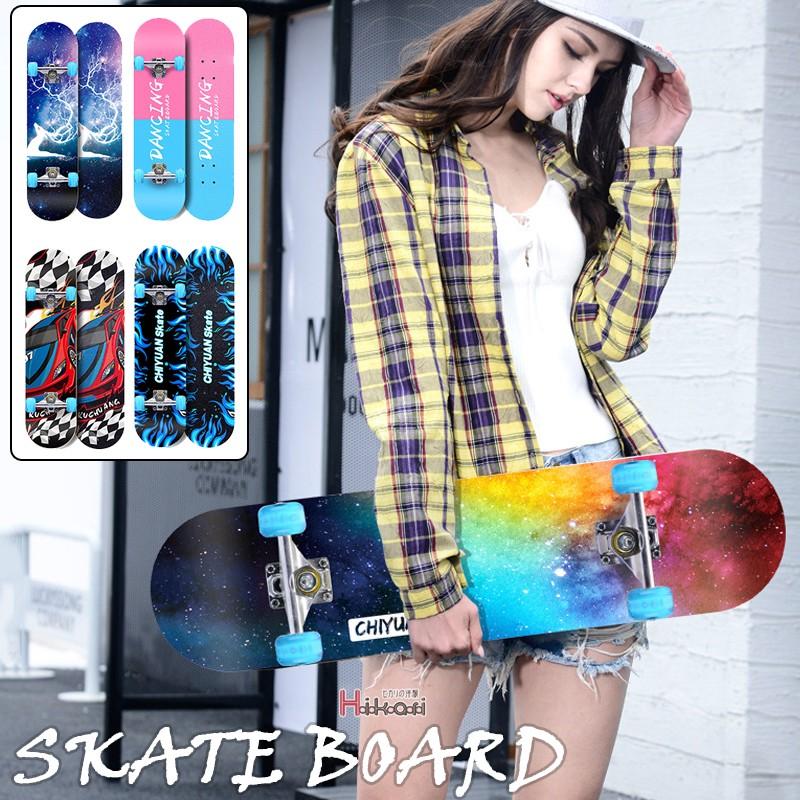 スケートボード スケボー キッズ ジュニア ゴースケート 大人 子供 初心者 キッズ 練習 両面漫画プリート コンプリート Ota V Luck 通販 Yahoo ショッピング