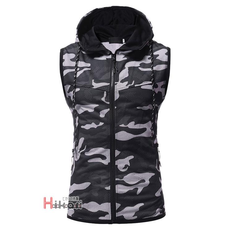 パーカー メンズ 夏用 タンクトップ スポーツ ノースリーブ 羽織り シャツ 迷彩 メンズファッション 21夏 Ota V Luck 通販 Yahoo ショッピング