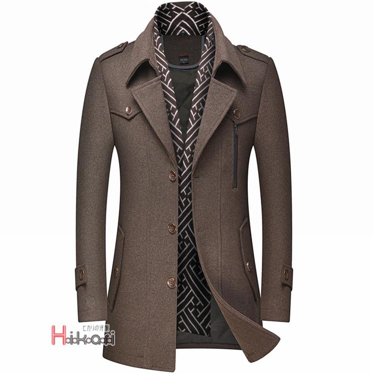 コート メンズ 秋冬 40代 50代 チェスターコート ウール ビジネスコート 中綿入 防寒 アウター マフラー脱着式 |  | 11