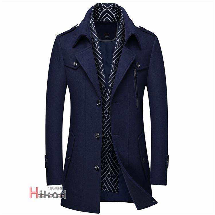 コート メンズ 秋冬 40代 50代 チェスターコート ウール ビジネスコート 中綿入 防寒 アウター マフラー脱着式 |  | 14