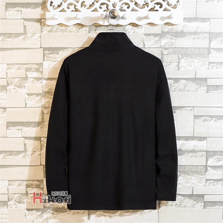 長袖tシャツ メンズ ロンt ロングtシャツ ハイネック モックネック インナー 黒 白 カジュアル 春 秋物 秋服 Ota V Luck 通販 Yahoo ショッピング