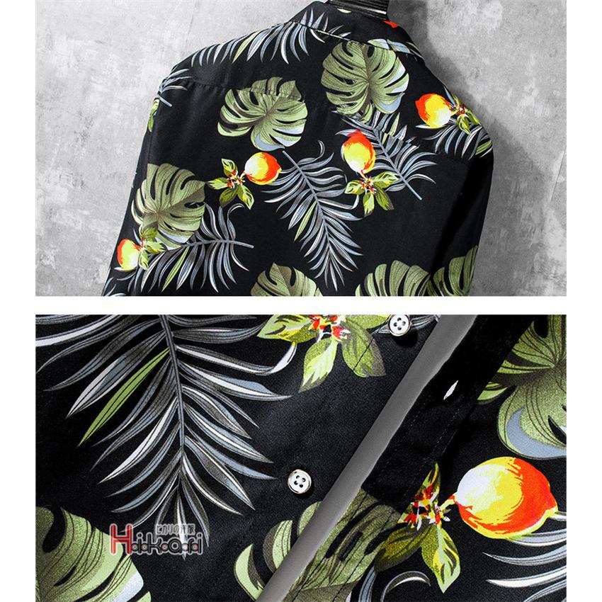 花柄シャツ アロハシャツ メンズ 大きいサイズ トップス 長袖シャツ
