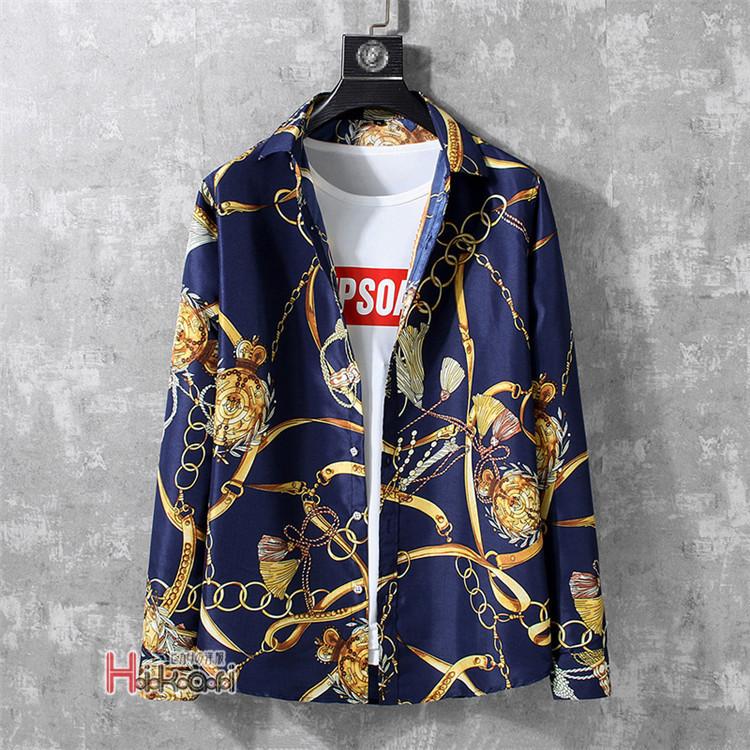 花柄シャツ アロハシャツ メンズ 大きいサイズ トップス 長袖シャツ