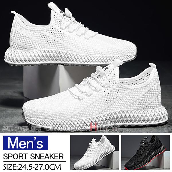 スニーカー 黒 白 メンズ メッシュ 厚底 夏 白スニーカー ランニング 靴 軽量 ランニングシューズ 通気 父の日 Ota V Luck 通販 Yahoo ショッピング