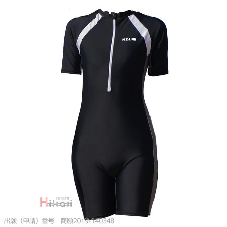 フィットネス水着 レディース メンズ 競泳水着 半袖 オールインワン