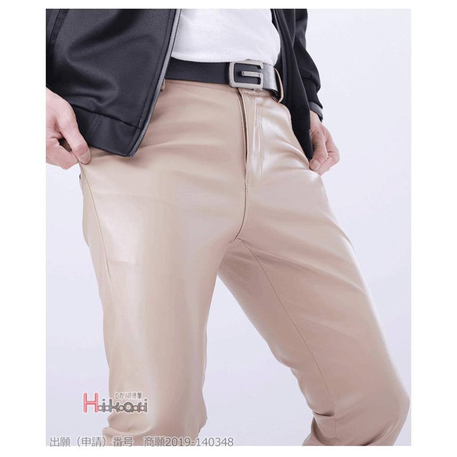 レザーパンツ スキニー メンズ スキニーパンツ 革パンツ 細身 フェイク