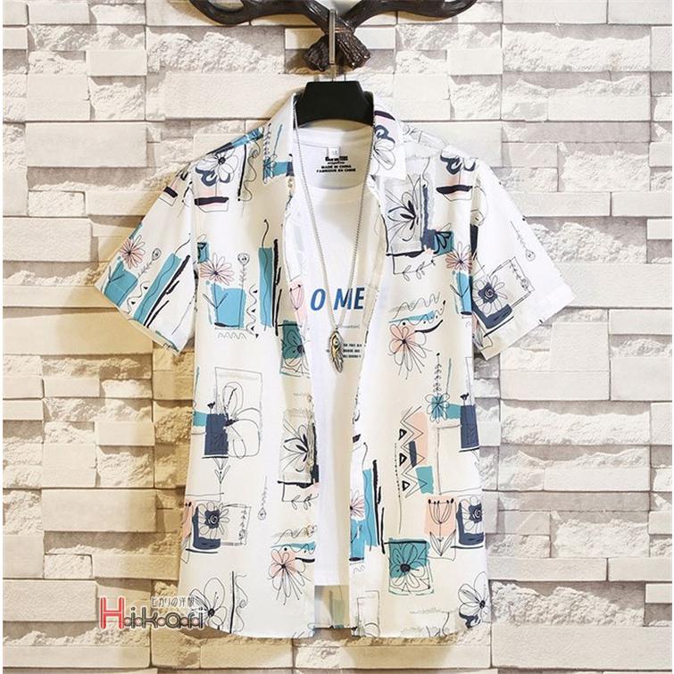 カジュアルシャツ アロハシャツ メンズ 総柄シャツ 半袖シャツ