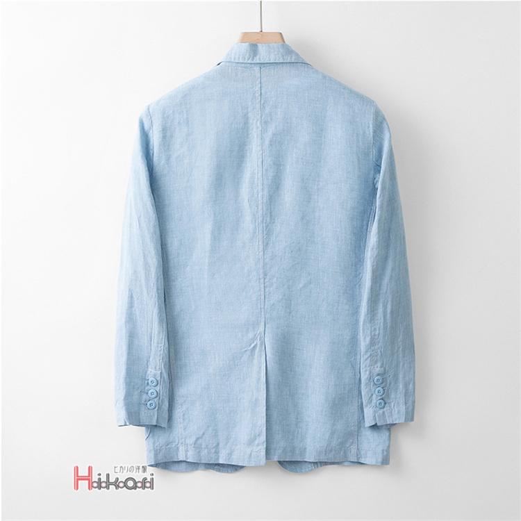 テーラードジャケット メンズ 夏 長袖 ブレザー リネンジャケット