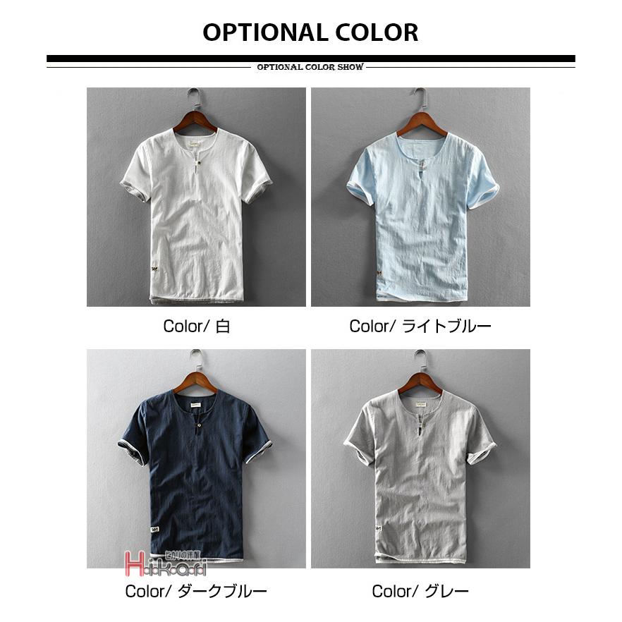 tシャツ リネンtシャツ メンズ ティーシャツ Tシャツ フェイクレイヤード 大きいサイズ トップス おしゃれ 夏服｜otasukemann｜07