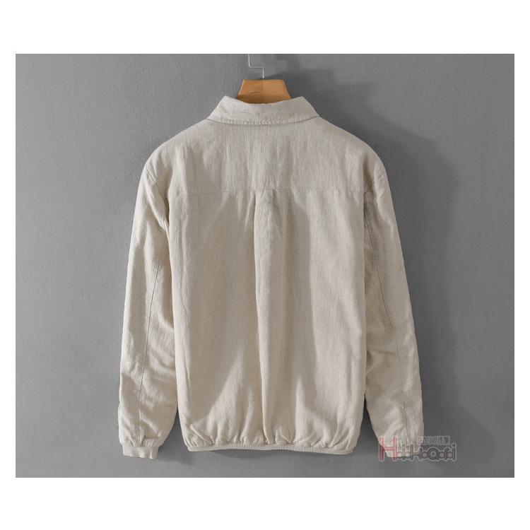 リネンジャケット メンズ 綿麻 サマージャケット コーチジャケット