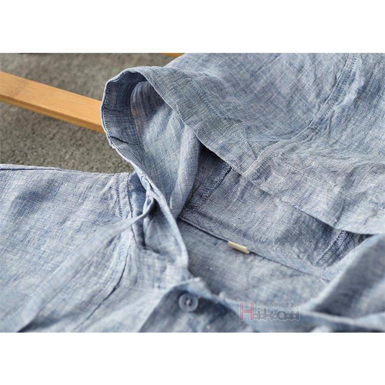 麻パーカー メンズ 薄手 長袖 プルオーバーパーカー フード付きTシャツ