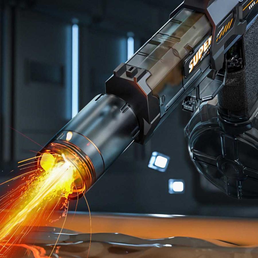 電動水鉄砲 ウォーターピストル 高速連射 LEDライト付き 貯水タンク搭載 充電式 水漏れ防止 強力射程 大人 子供兼用 プール ビーチ 夏の水遊び |  | 04