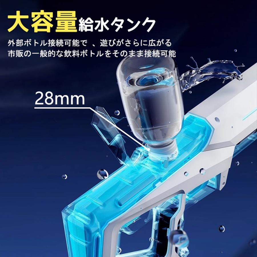 電動水鉄砲 ウォーターピストル 充電式 大容量タンク 自動吸水 外部ボトル接続 高速連射 IPX7防水 射程8〜10m プール ビーチ 夏 水遊び 子供 大人兼用 |  | 06