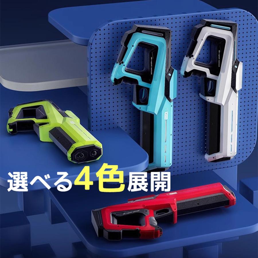 電動水鉄砲 ウォーターピストル 充電式 大容量タンク 自動吸水 外部ボトル接続 高速連射 IPX7防水 射程8〜10m プール ビーチ 夏 水遊び 子供 大人兼用 |  | 11