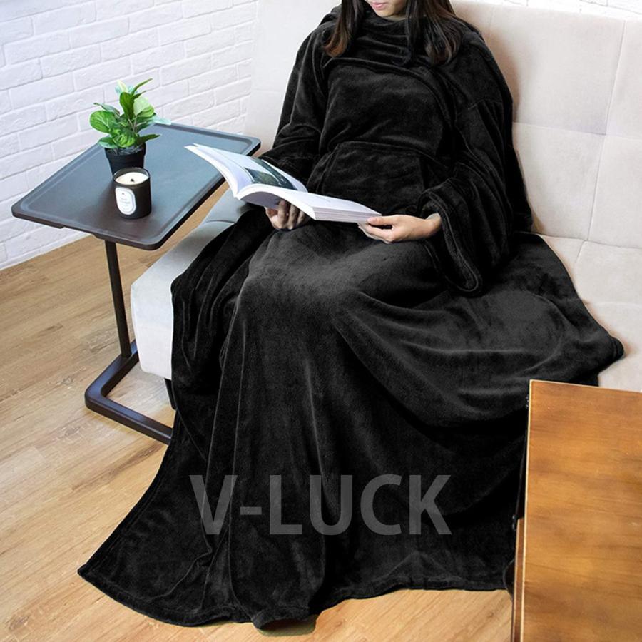 着る毛布 着るブランケット あったか ルームウェア レディース メンズ 極暖 ふわもこ 裏起毛 ハンドポケット付き おしゃれ 無地 冬用 防寒 部屋着 150×180cm |  | 05