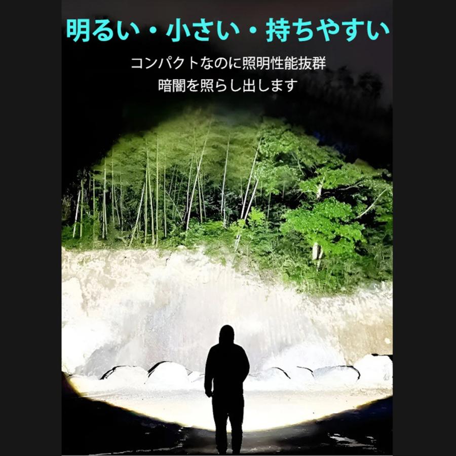 LED懐中電灯 小型軽量 コンパクト ハンディライト 超強力照明 Type-C急速充電対応 多機能 防水 ミニLEDフラッシュライト アウトドア 防災 登山 便利グッズ |  | 12