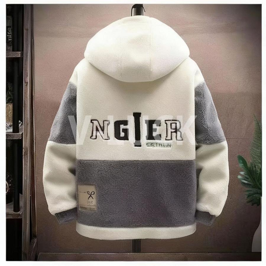 ボアジャケット メンズ フリースジャケット 裏起毛 パーカー フード付き もこもこ 防寒 厚手 暖かい ゆったり 秋冬 アウター 通学 通勤 カジュアル |  | 05