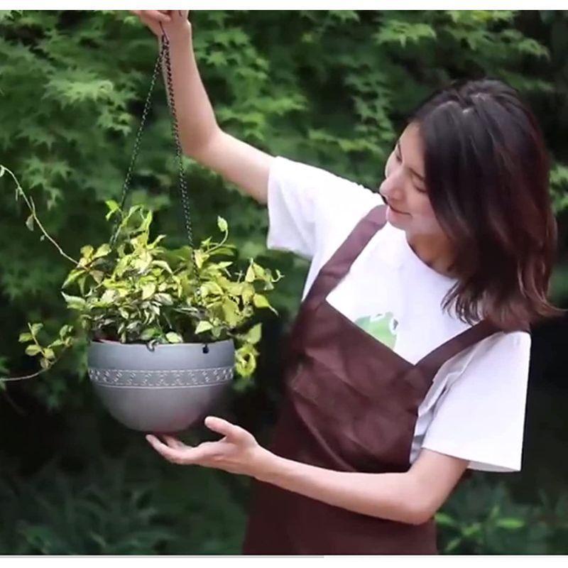 植木鉢 2 個 プラスチックせー製 はいいろ 植木ばち鉢つり吊り じどー自働きゅーすい吸水 だい大サイズ 21cm グレーかてー家庭 Otc Store 通販 Yahoo ショッピング