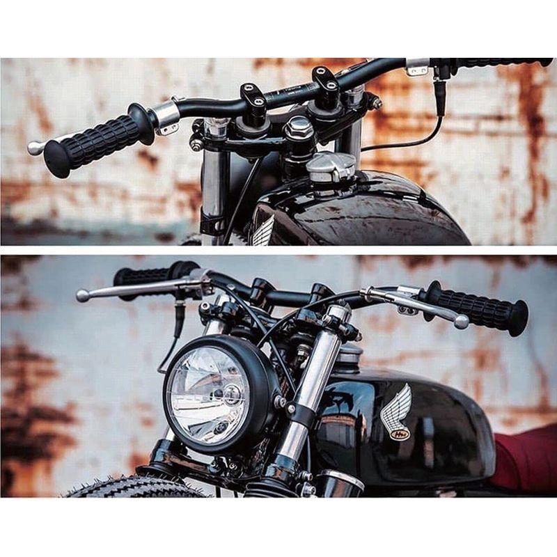 新規購入 バイク オートバイ カスタム グリップ ハンドル バー φ22.2mm 高耐久 非貫通式 アルミ製 汎用 シルバー φ22.2  qdtek.vn