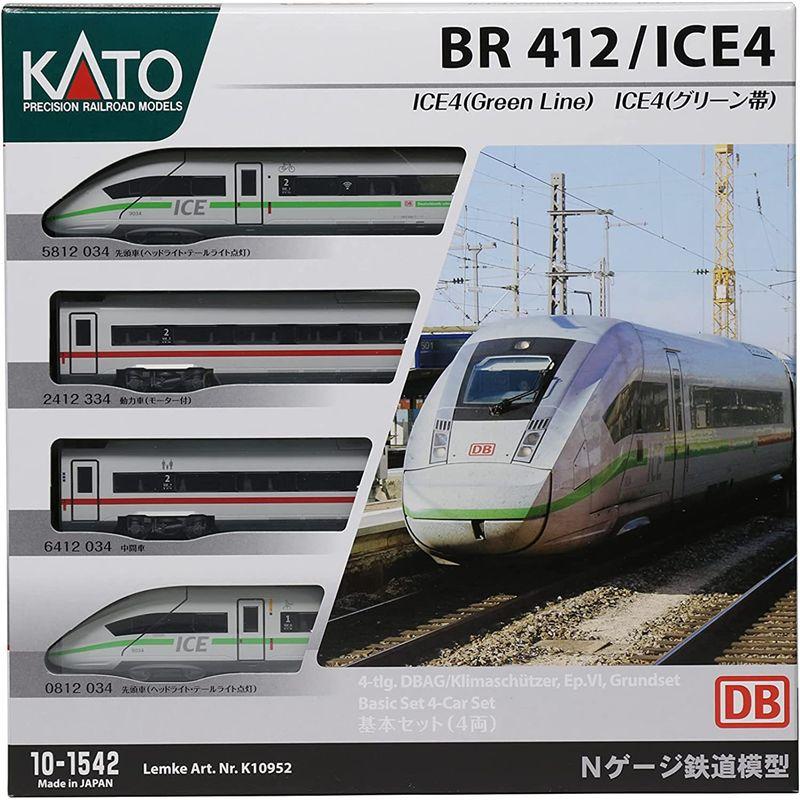 KATO Nゲージ ICE4 (グリーン帯) 基本セット (4両) 10-1542 鉄道模型 電車 ICE4 基本セット 4両 グリーン帯 Nゲージ 鉄道模型 電車