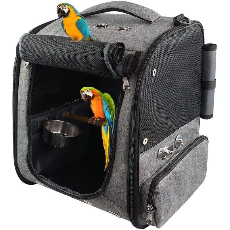 ☆お求めやすく価格改定☆ 新品 外に出て透明バックパック鳥かご 携帯