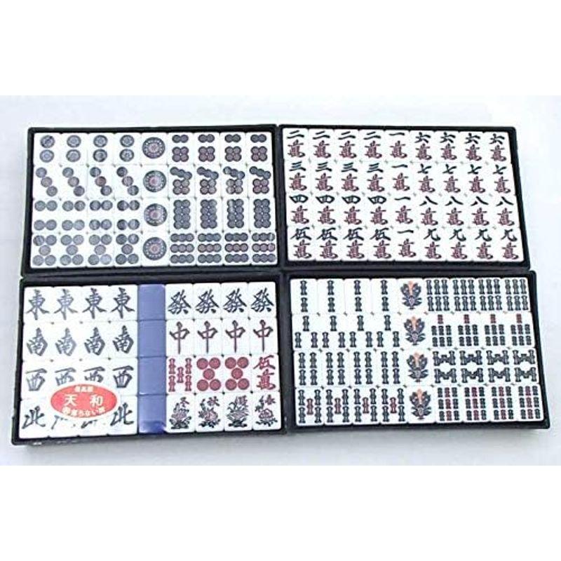崩れにくいアール牌 手打ち国産麻雀牌 天和 青（カラー点棒付）牌ストラップ付き 手打ち国産麻雀牌 天和 青 カラー点棒付 牌ストラップ付き